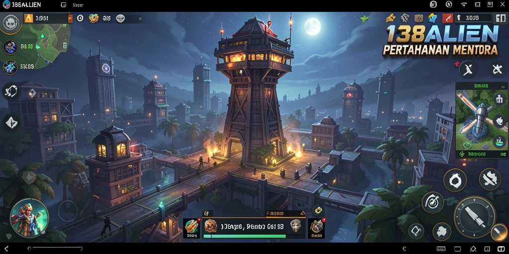 Tampilan gameplay strategis dalam 138ALIEN saat melawan alien.