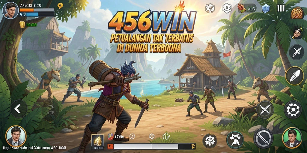 Screenshot gameplay 456WIN yang menampilkan eksplorasi dunia terbuka.