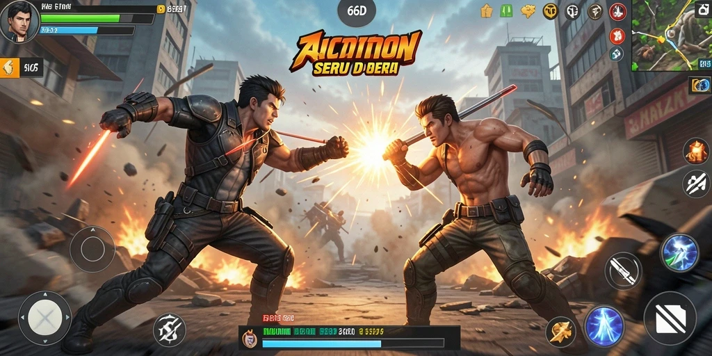 Tampilan aksi mendebarkan dalam game 66D yang penuh kecepatan.