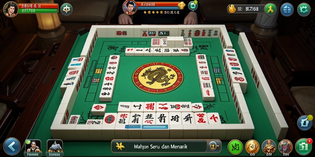Gameplay Mahjong seru dan menantang di 8768.
