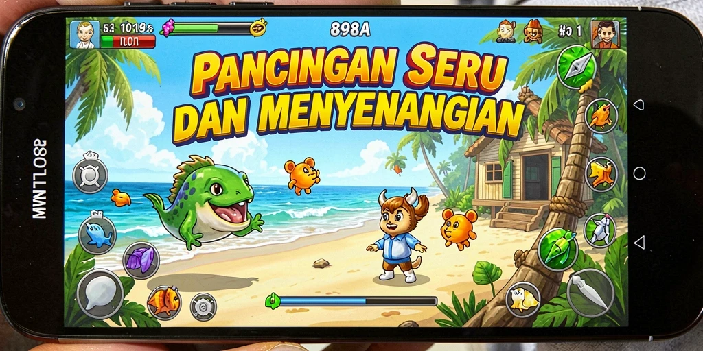 Screenshot gameplay 898A menampilkan petualangan memancing yang seru dan menegangkan.