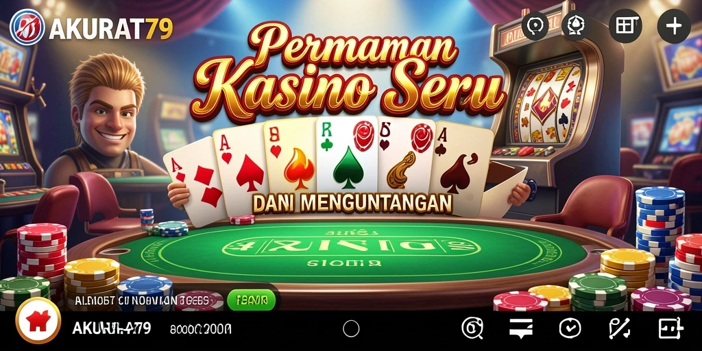 Tampilan gameplay menarik dari AKURAT79 dengan berbagai permainan kasino.