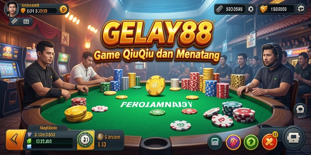 Tampilan gameplay seru dalam GELAY88 yang menampilkan aksi QiuQiu.