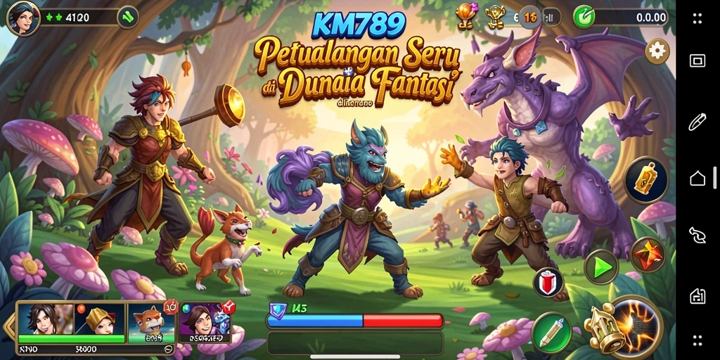 Tampilan gameplay seru dan menarik di KM789.
