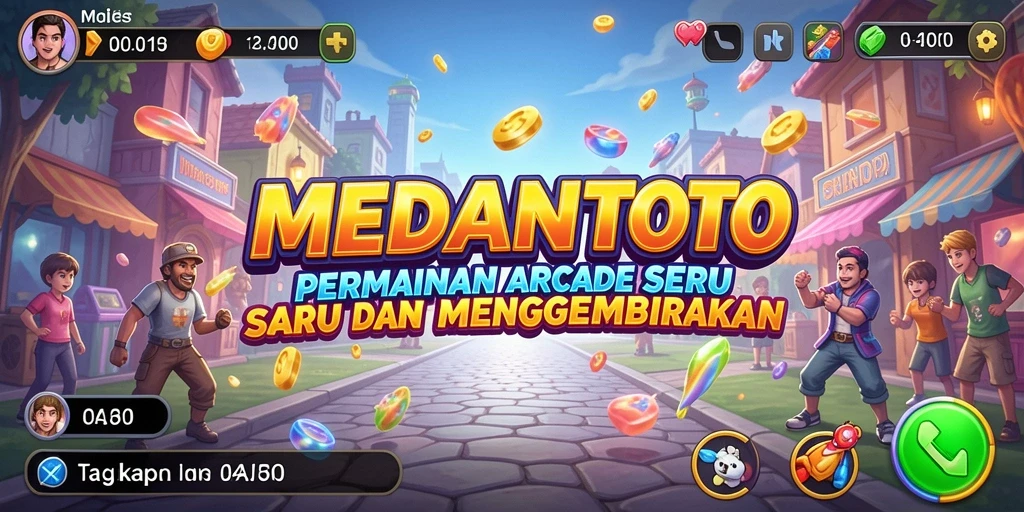 Tampilan gameplay seru MEDANTOTO dengan tantangan arcade yang menarik.