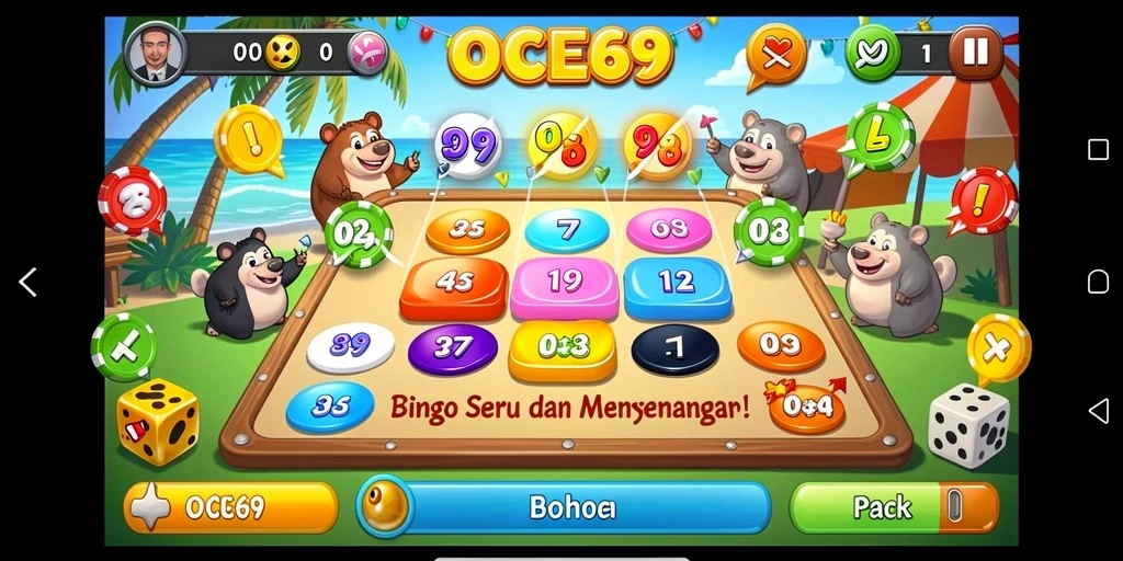 Screenshot gameplay OCE69 yang seru dalam permainan Bingo.