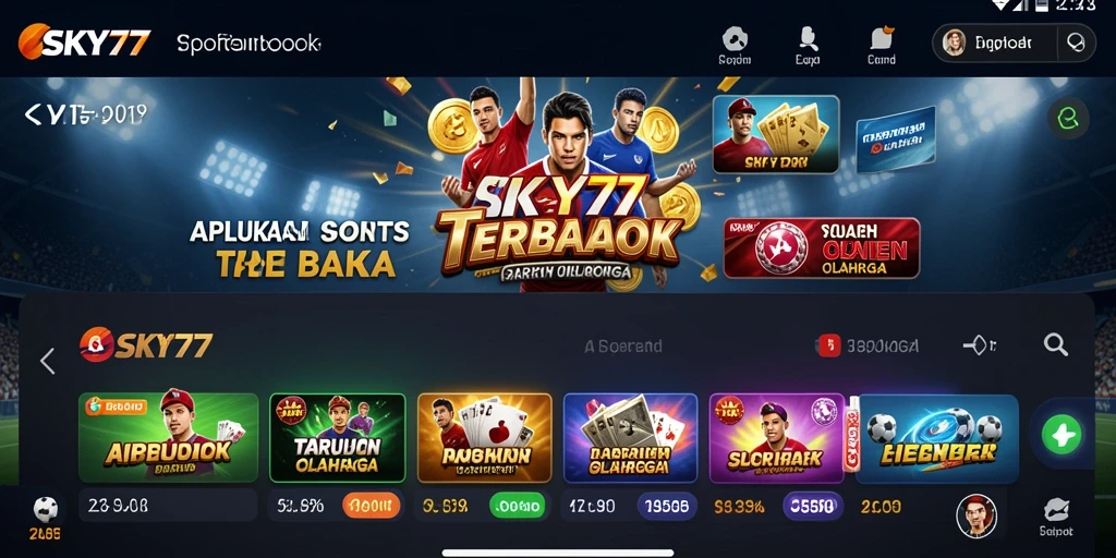 Tampilan gameplay Sportsbook dari SKY77 yang menarik dan interaktif.