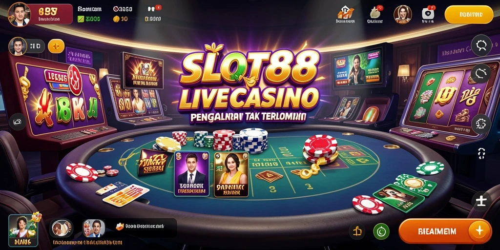 Tampilan gameplay Live Casino yang menarik dan interaktif di SLOT88.