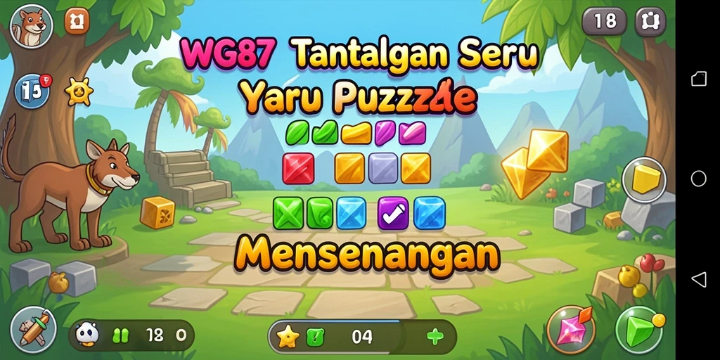 Screenshot gameplay WG87 dengan berbagai teka-teki menarik.