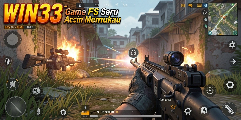 Tampilan gameplay intens di <strong>WIN33</strong> dengan aksi FPS yang mendebarkan.